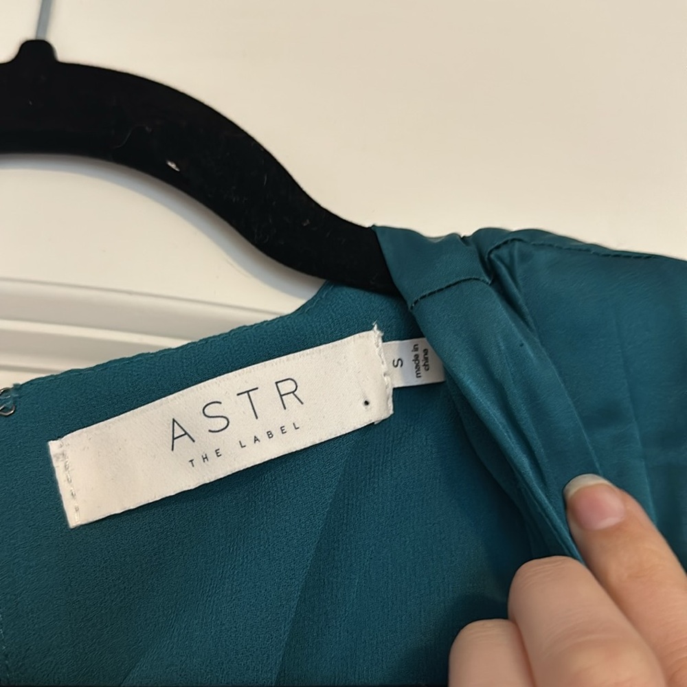 ASTR the Label Teal Satin Mini Dress - Size Small - Picture 7 of 9